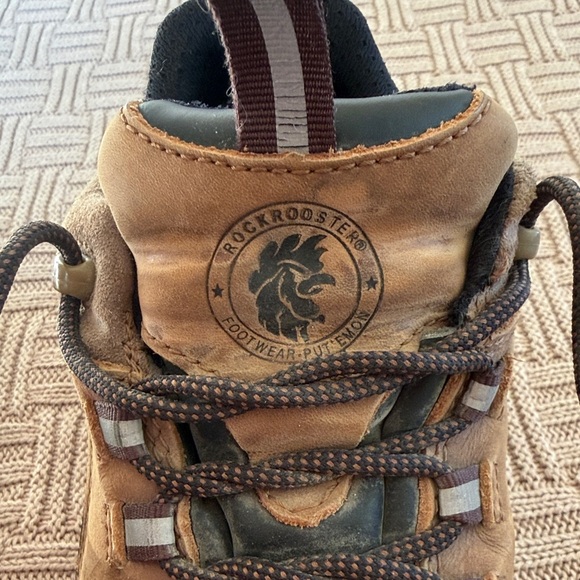 Men's RockRooster Brown Suede Hiking Boots with Cushioned Collar - Picture 9 of 10